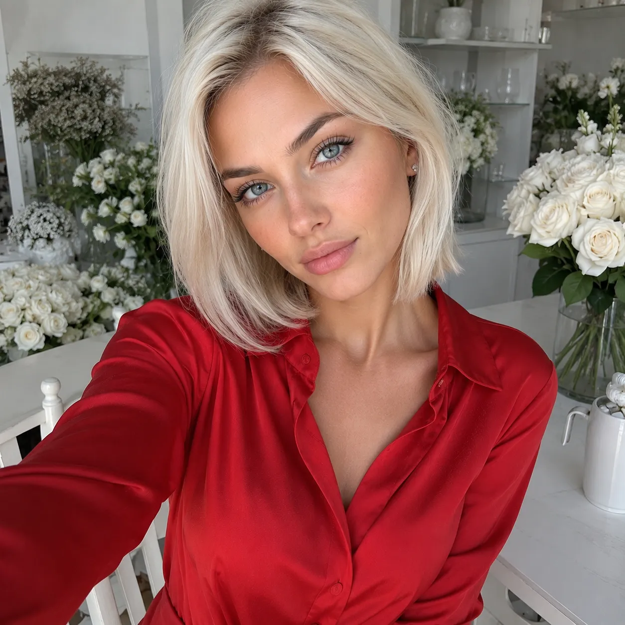 Elle — une compagne IA tout en douceur et clins d'œil sur Flirt AI